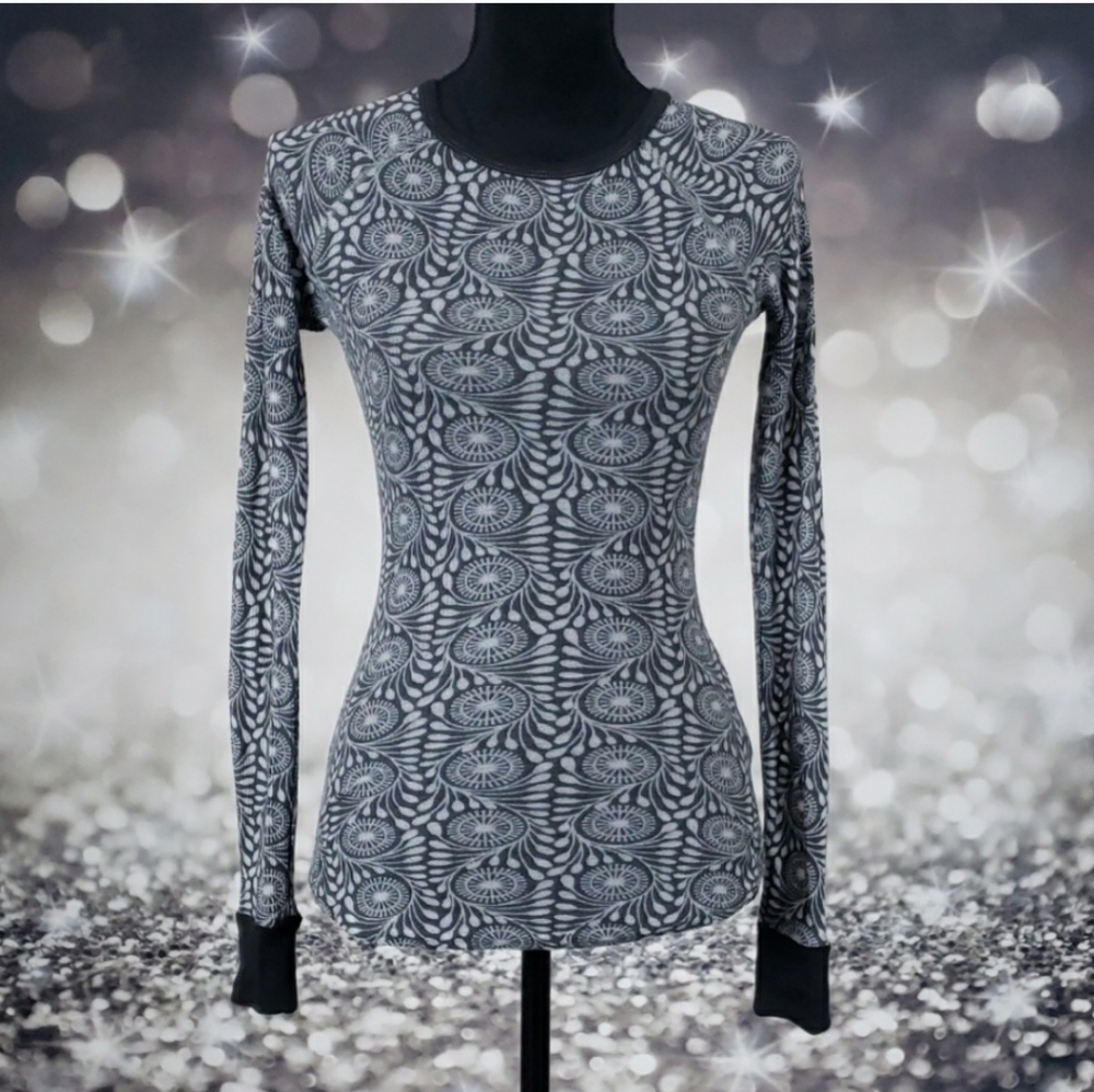 Free People Sheer Swirl Pattern Thermal